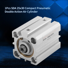 SDA25x30 Aluminum Double Action Pneumatic Air Cylinder, 25mm Bore