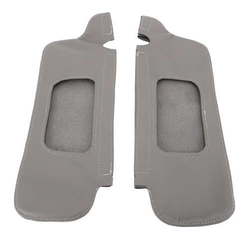 2Pcs Grey PU Leather Sun Visor Cover for Mustang 1994-2004, Scratch-Resistant 1