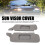 2Pcs Grey PU Leather Sun Visor Cover for Mustang 1994-2004, Scratch-Resistant 3