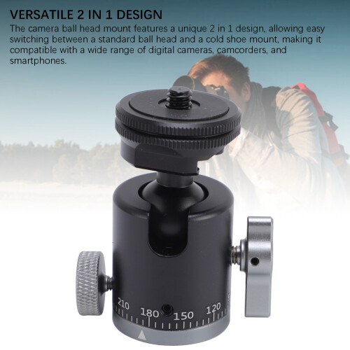 360 Degree Rotating Ball Head 1/4 Inch