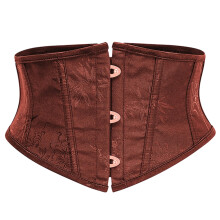 Elastic Waist Cincher Corset Gesture Shaper Girdle-brown XS