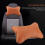 Soft Auto Car Headrest Pillow, Breathable Support Cushion, Brown 5