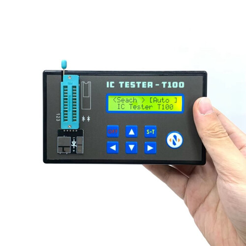 T100 IC Tester Integrated Circuit Tester Transistor Diode Tester Integrated Circuit IC Chip Testing Rechargeable 1