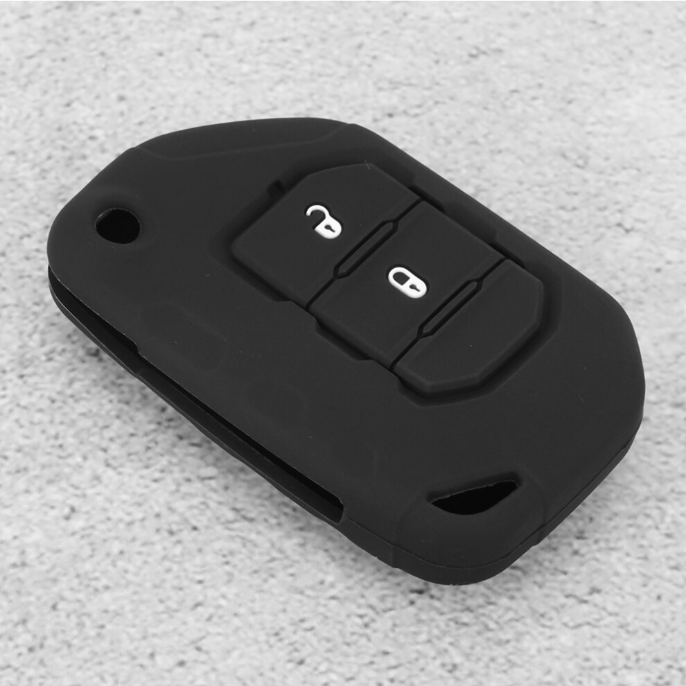 Silicone Key Cover For Jeep Wrangler Jl Black 7790334467480