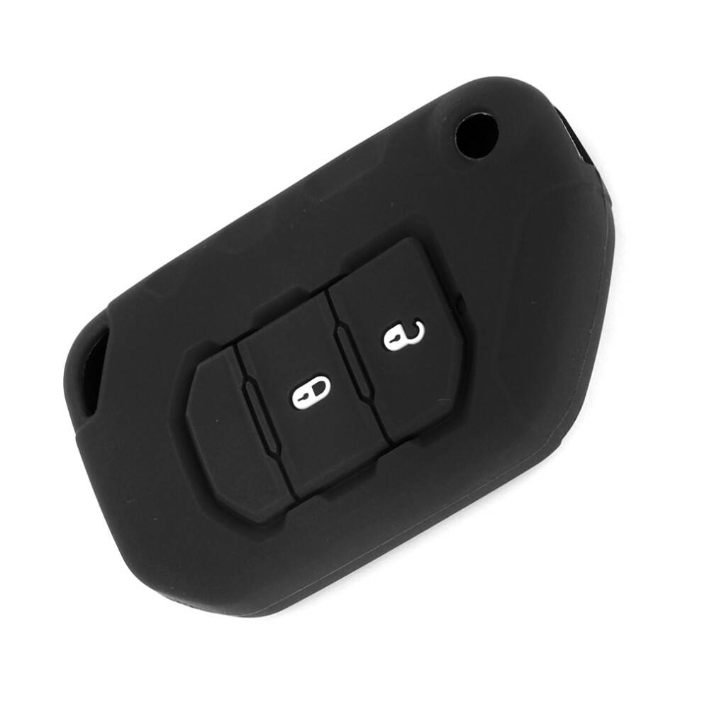 Silicone Key Protector For Jeep Wrangler Jl Black 7806371613077