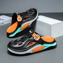 (Black Orange,37)Sommer Herren Eva Sandalen mit atmungsaktiver Konstruktion für Aktivitäten Outdoor