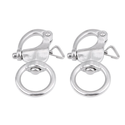 76mm 316 Stainless Steel Snap Shackle Pair