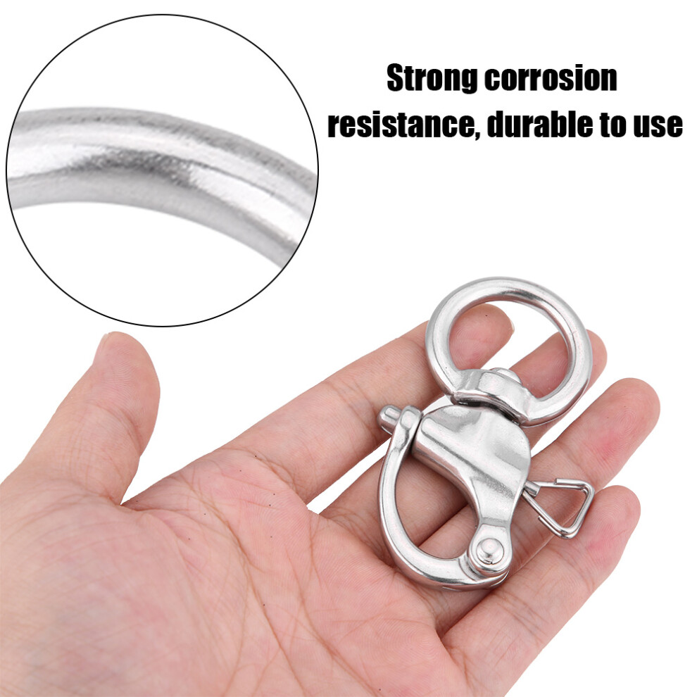 Heavy Duty Stainless Steel 316 Snap Shackle 76Mm 2 Pack Marine Grade Hardware 8461392870725
