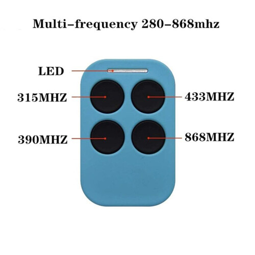 Garage Door Remote Control Duplicator 286MHz-868MHz Multi-Frequency Code Grabber Clone Gate Keyfob Hand Transmitter 1
