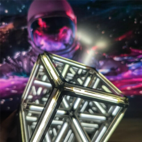 Electric Game Atmosphere Lamp Four-Dimensional Space Handheld Creat Abyss Ornament for Desktop Science Consumers,A 2