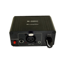 Preamplificador de Micrófono Portátil con Alimentación Phantom de 48 V, Alta Ganancia y Salida XLR para Micrófonos Dinámicos/de Condensador C