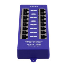 New 802.3af Mid-Span PoE Injector Mode B(4/5+,7/8-) Passive Gigabit 8 Port PoE Injector for Mikrotik UBNT CCTV Network