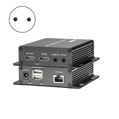 4K -Compatible KVM Extender 200m Audio Video Extension with IR Plug &  High-Resolution Network Cable Support(EU) 1