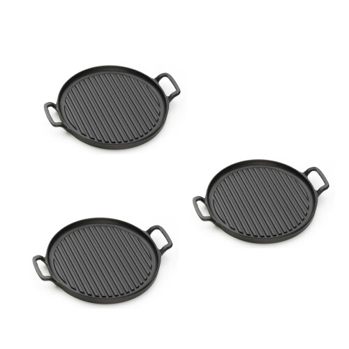Mikrowellen-Speckkocher, Eisengrill-Pfanne,-28CM 1