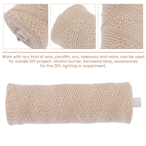 Mèches Tressées Coton Beige Pour Bougies, Usage 2
