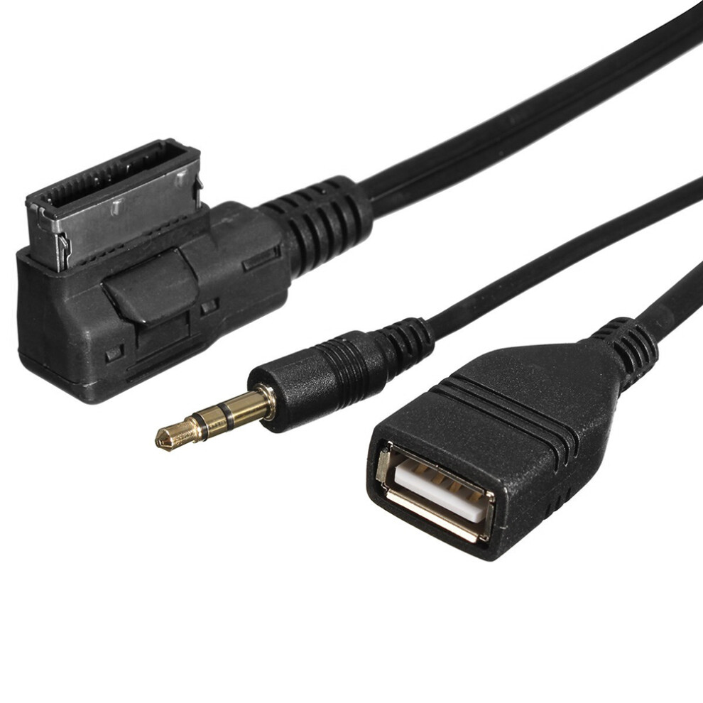 Music Interface Usb Aux Cable For A6l A8l Q7 A3 A4l A5 2.8M Black 8741392883865