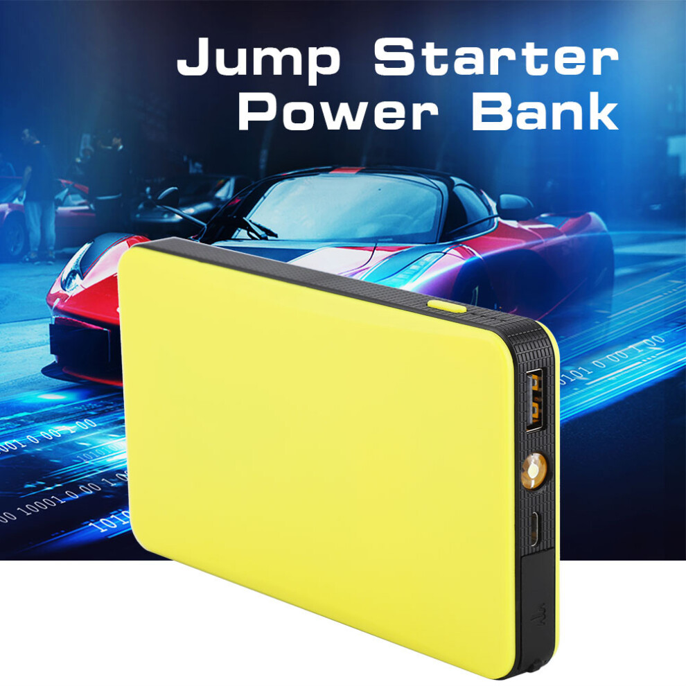 Portable 12V Car Jump Starter 8000Mah Power Bank 14X8x1.8cm Yellow 4971392707890