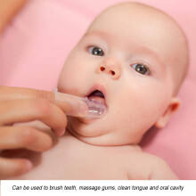 Kids Baby Silicone Finger Toothbrush Set with Case and Tongue Cleaning Tool