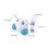 Kids Bathroom Accessory Blue Toothbrush Holder 3-Min Countdown Timer Durable 8