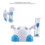 Kids Bathroom Accessory Blue Toothbrush Holder 3-Min Countdown Timer Durable 10