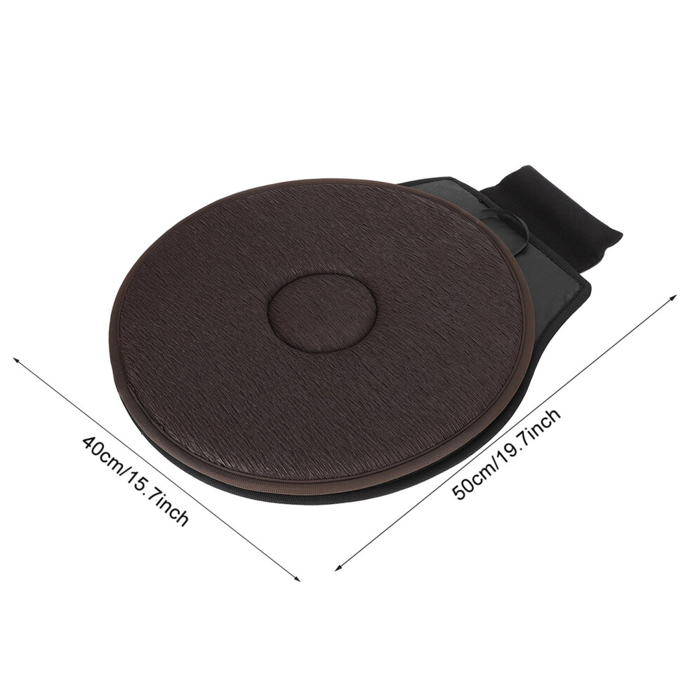 360 Rotating Car Cushion for Pregnant & Elderly, 40 x 50cm, Coffee