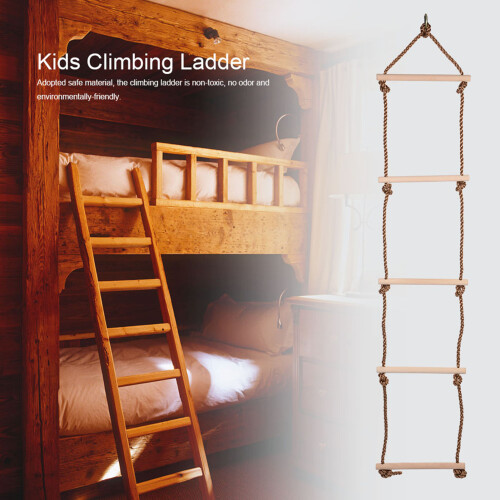 Adjustable Kids Rope Ladder Climbing Swing Play