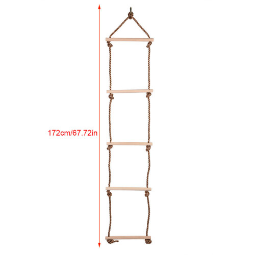 Adjustable Kids Rope Ladder Climbing Swing Play 1