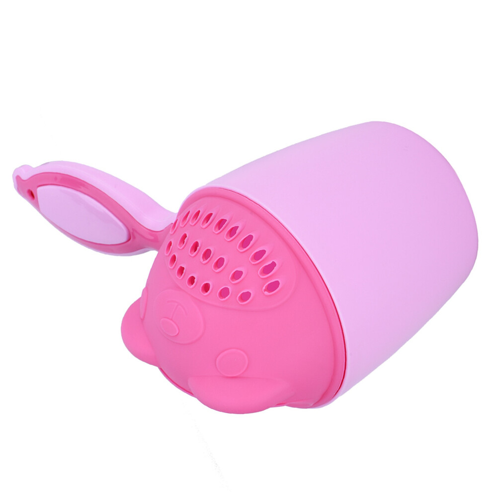 Baby Shampoo Cup Kid Hair Wash Bath Flusher Eye Protection Soft Material Pink