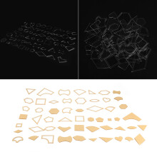 54PCS Clear Acrylic Pattern Stencils for Leather Craft Quilting & Sewing DIY
