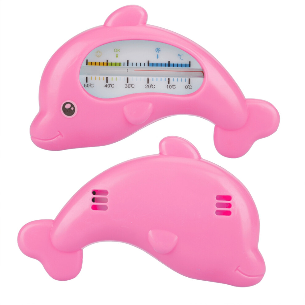 Pink Baby Water Thermometer Dolphin, Safe Bath Care, 12Cm