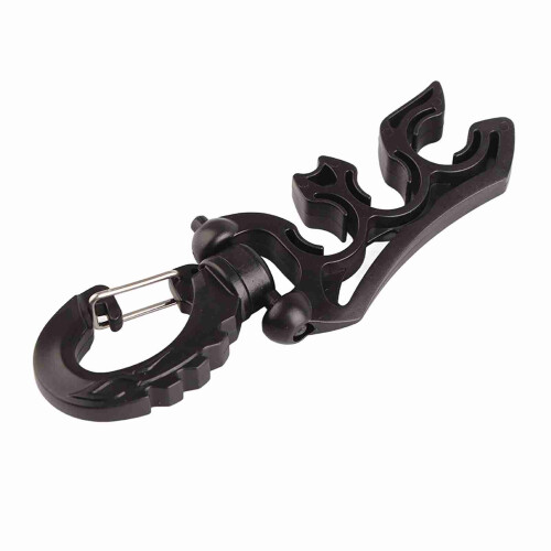 Diving BCD hose holder double with clip buckle hook - Black 2