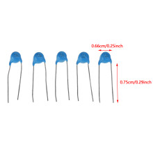 25Pcs 220pF 15KV Ceramic Capacitors Monolithic 6.6mm High Voltage Kit