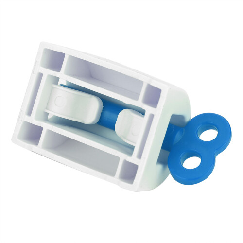 Blue Rolling Tube Toothpaste Squeezer Dispenser Stand - Easy & Reusable