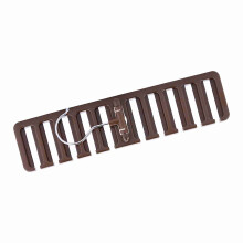 10 Slot Tie Belt Scarf Rack Organizer 30.5x7.3x14cm Brown