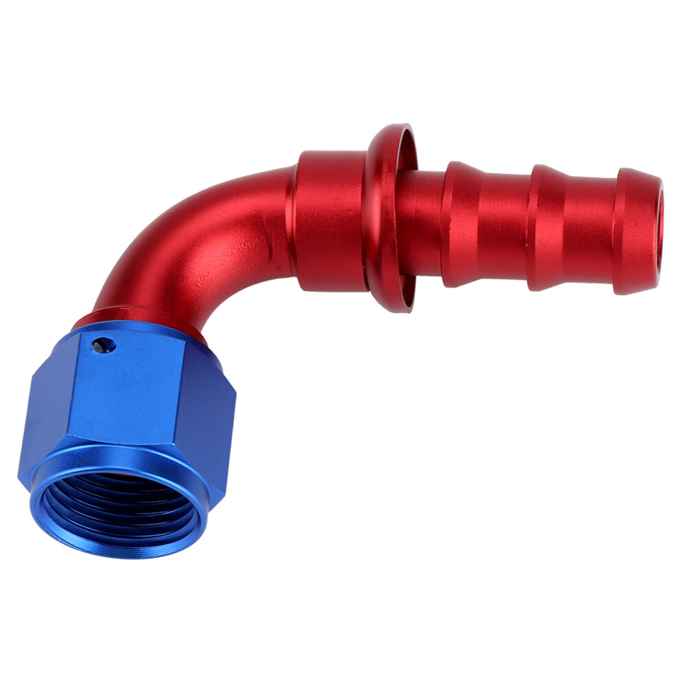 An10 Oil Fuel Line Fitting 45 90 180 Degree Aluminum Alloy Bluered 8781392892887