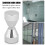 Aluminum Chrome Pull Handle Knob for Glass Shower Door 3x6cm Silver 4