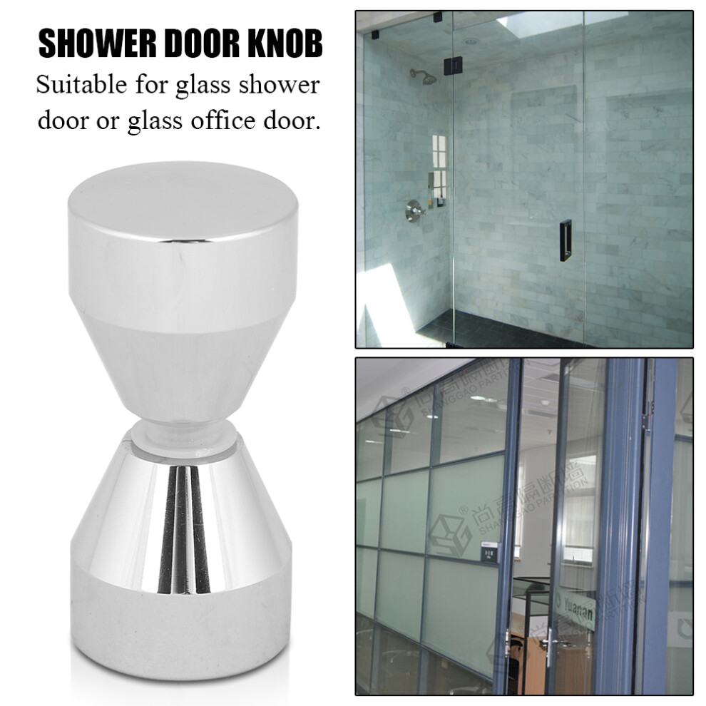 Aluminum Alloy Chrome Pull Handle Knob For Glass Shower & Office Doors, 3X6cm 3401392718868