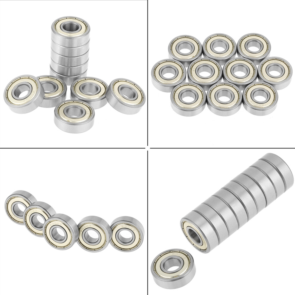 10Pcs 6000Zz Metal Sealed Deep Groove Ball Bearings 10X26x8mm 4661392718940
