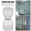 Aluminum Alloy Chrome Pull Handle Knob for Glass Shower Doors, Silver, 3x6cm 5