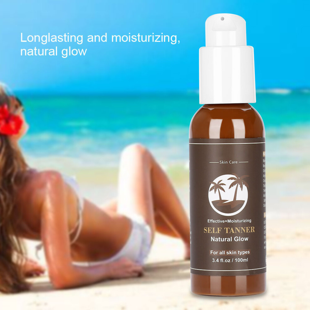 Cream Longlasting Moisturizing Self Tanner Lotion 100Ml For Glow