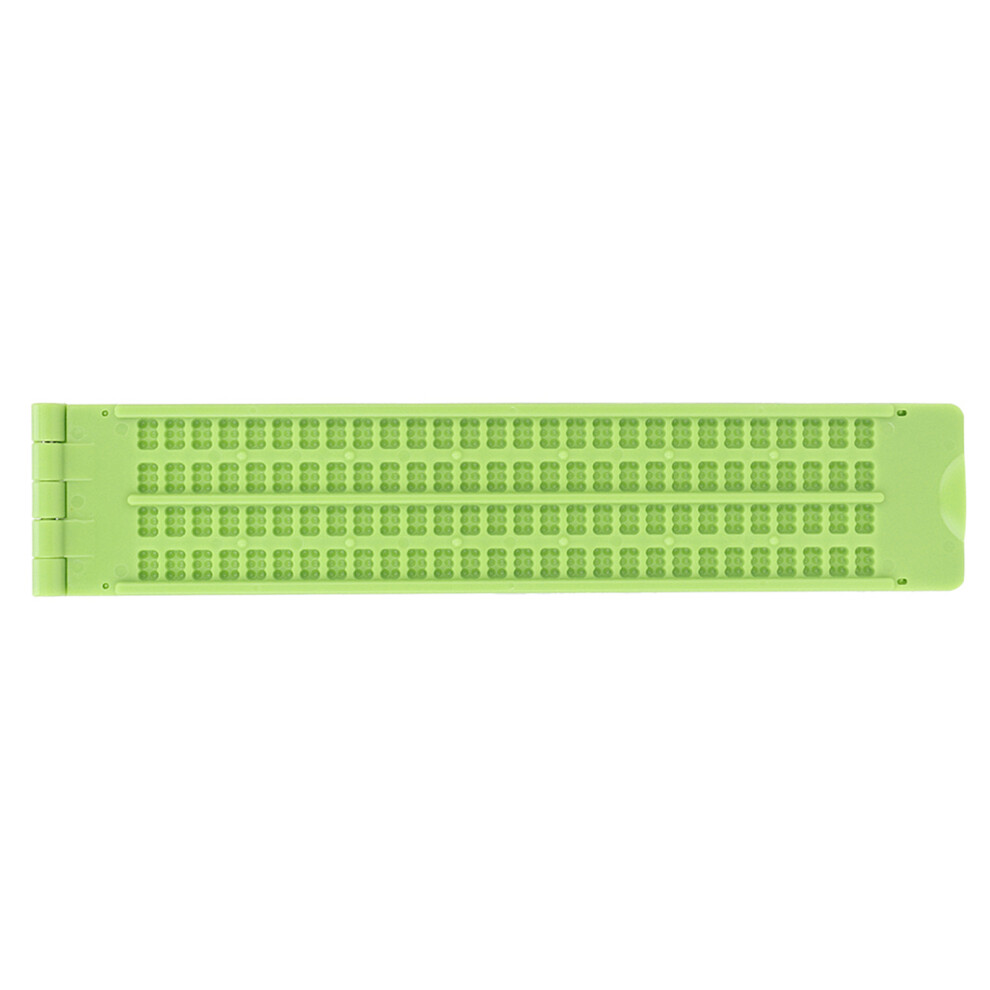 Portable 4 Lines 28 Cells Braille Writing Slate and Stylus Braille Learning Tool