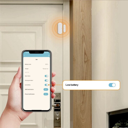 Tuya ZigBee  Door Sensor Door Open/Closed Wireless Detector Tamper Alarm Security System Work with Alexa Home 2