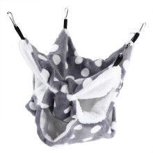 Gray Flannel Hamster Hammock Small Pet Hanging Bed 30x30x3cm