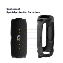 Case Cover for Charge 5 Speaker, Travel Carrying Protective with Shoulder Strap and Carabiner Red