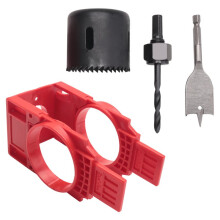 Door Lock Installation Kit,Door Hole Drilling Kit for Deadbolts and Locksets with Guide Template, Door Lock Hole Saw