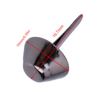High Quality Durable 50Pcs Black 10mm Cone Nailhead Studs for Handbag Craft