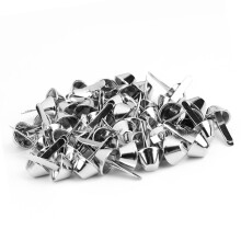 Purse Craft Parts 50Pcs Nickel Nailhead Studs Cone Feet for Leather Bags 10mm