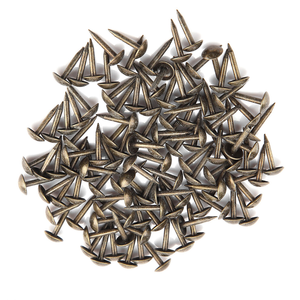 100Pcs Thicken Iron Staples Nails For Furniture, Doors, Crafts (6X12mm) 8091392726809