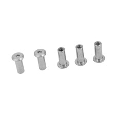 Nickel Plated M6 Flat Nuts 20mm Hex Round Head Sleeve Fasteners 30 Pack AU