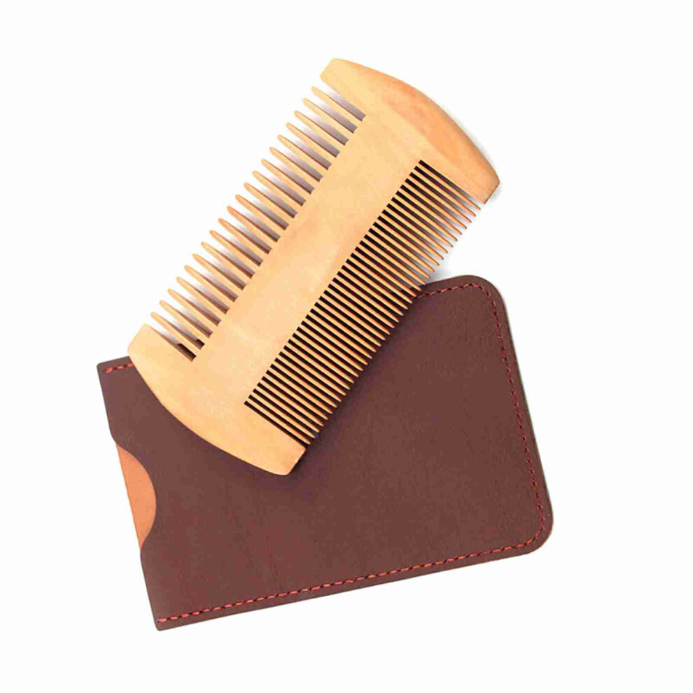 Mustache Shaping Comb Wood Pearwood Beard Styling Template Perfect for Grooming